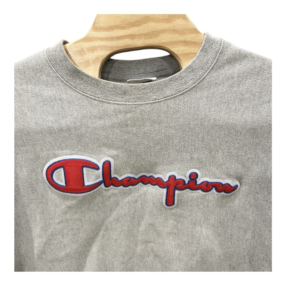 Champion Reverse Weave Crewneck Sweatshirt XXL Gray‎ Embroidered Red Logo 2XL